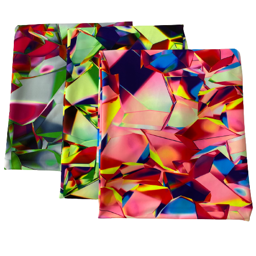 Kaleidoscope Multicolor Abstract Nylon Spandex Fabric - Prismatic Fiber Arts