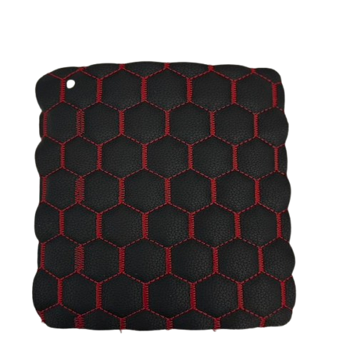 Honeycomb Hexagon Quilted Foam Backed Faux Leather Vinyl Fabric - Prismatic Fiber Arts