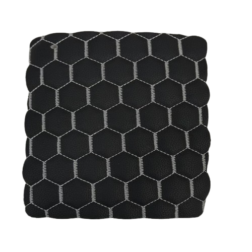 Honeycomb Hexagon Quilted Foam Backed Faux Leather Vinyl Fabric - Prismatic Fiber Arts