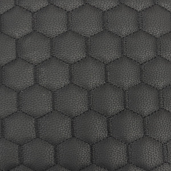Honeycomb Hexagon Quilted Foam Backed Faux Leather Vinyl Fabric - Prismatic Fiber Arts