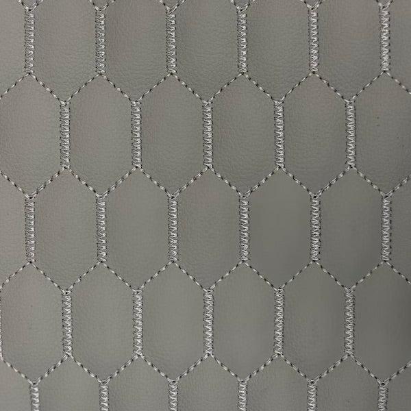 Honeycomb Hexagon Quilted Foam Backed Faux Leather Vinyl Fabric - Prismatic Fiber Arts