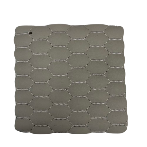 Honeycomb Hexagon Quilted Foam Backed Faux Leather Vinyl Fabric - Prismatic Fiber Arts