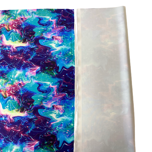 Multicolor Laser Tie Dye Print Nylon Spandex Fabric