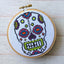 Bright Sugar Skull Counted Cross Stitch DIY KIT - Prismatic Fiber Arts