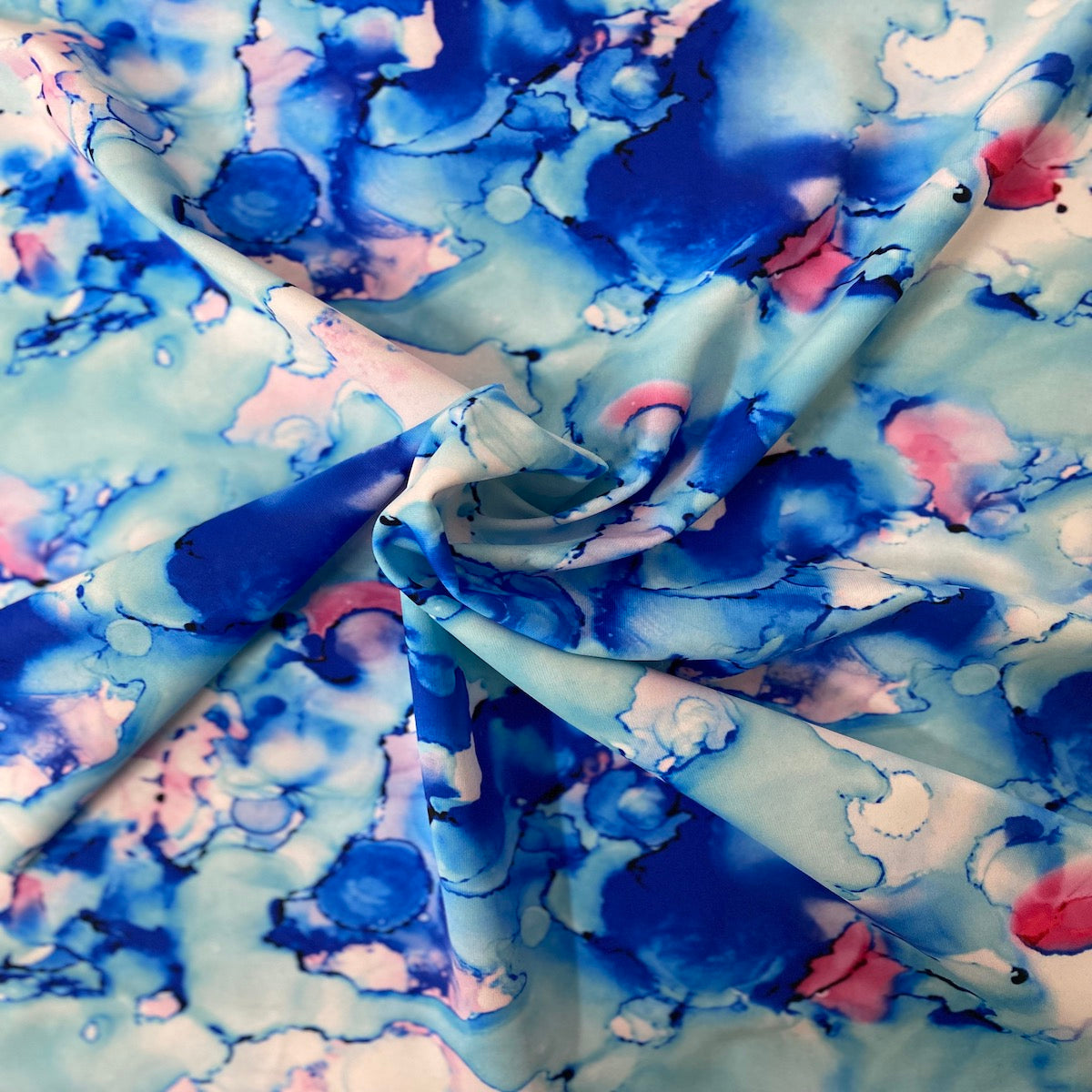 Cloud Print Tie Dye Nylon Spandex Fabric - Prismatic Fiber Arts