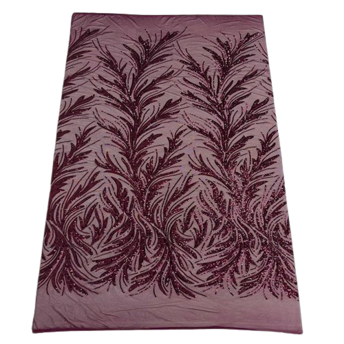 Ariba Floral Leaf Stretch Sequins Fabric - Prismatic Fiber Arts