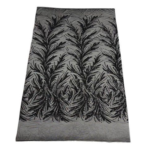 Ariba Floral Leaf Stretch Sequins Fabric - Prismatic Fiber Arts