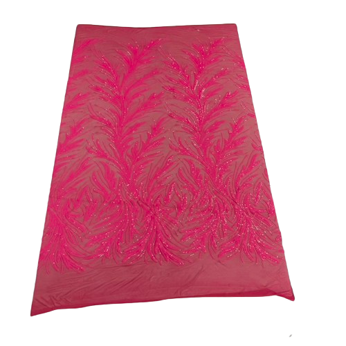 Ariba Floral Leaf Stretch Sequins Fabric - Prismatic Fiber Arts