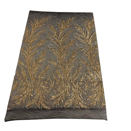 Ariba Floral Leaf Stretch Sequins Fabric - Prismatic Fiber Arts