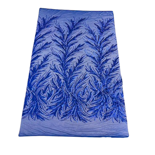 Ariba Floral Leaf Stretch Sequins Fabric - Prismatic Fiber Arts
