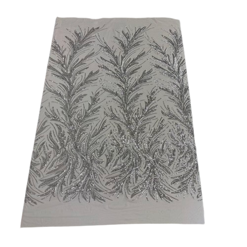 Ariba Floral Leaf Stretch Sequins Fabric - Prismatic Fiber Arts