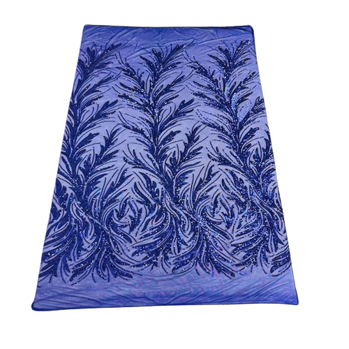 Ariba Floral Leaf Stretch Sequins Fabric - Prismatic Fiber Arts
