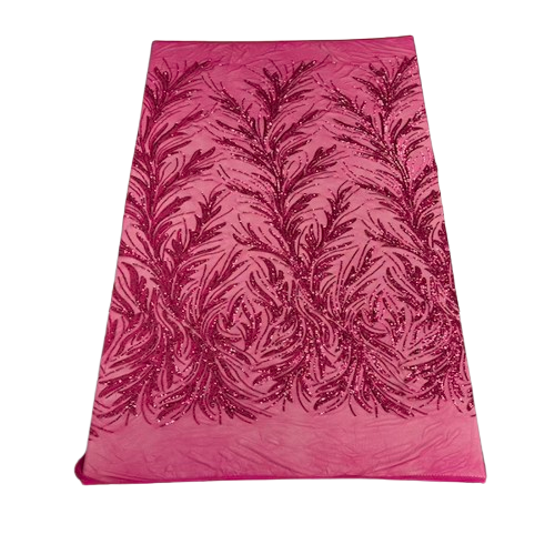 Ariba Floral Leaf Stretch Sequins Fabric - Prismatic Fiber Arts