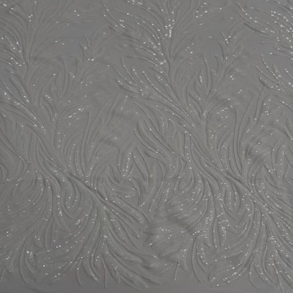 Ariba Floral Leaf Stretch Sequins Fabric - Prismatic Fiber Arts
