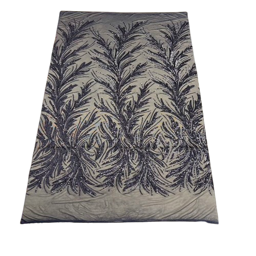 Ariba Floral Leaf Stretch Sequins Fabric - Prismatic Fiber Arts