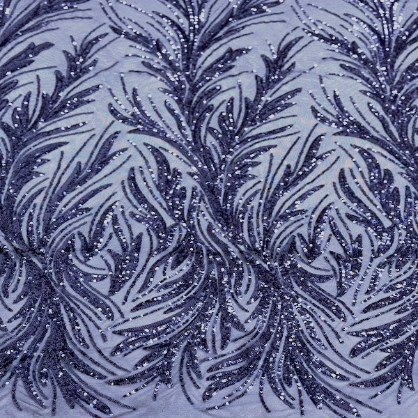 Ariba Floral Leaf Stretch Sequins Fabric - Prismatic Fiber Arts