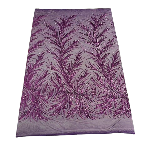 Ariba Floral Leaf Stretch Sequins Fabric - Prismatic Fiber Arts