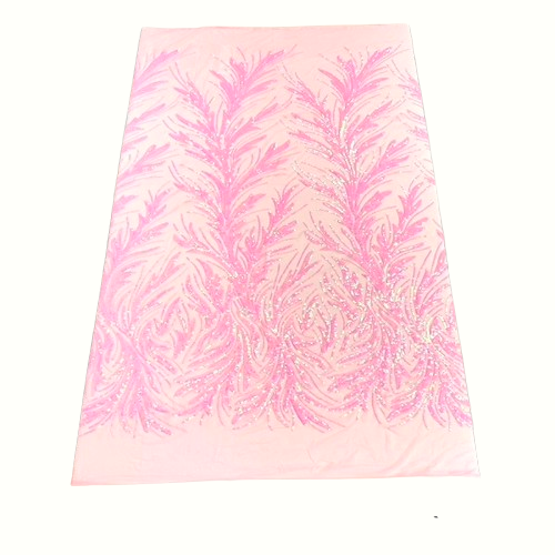 Ariba Floral Leaf Stretch Sequins Fabric - Prismatic Fiber Arts