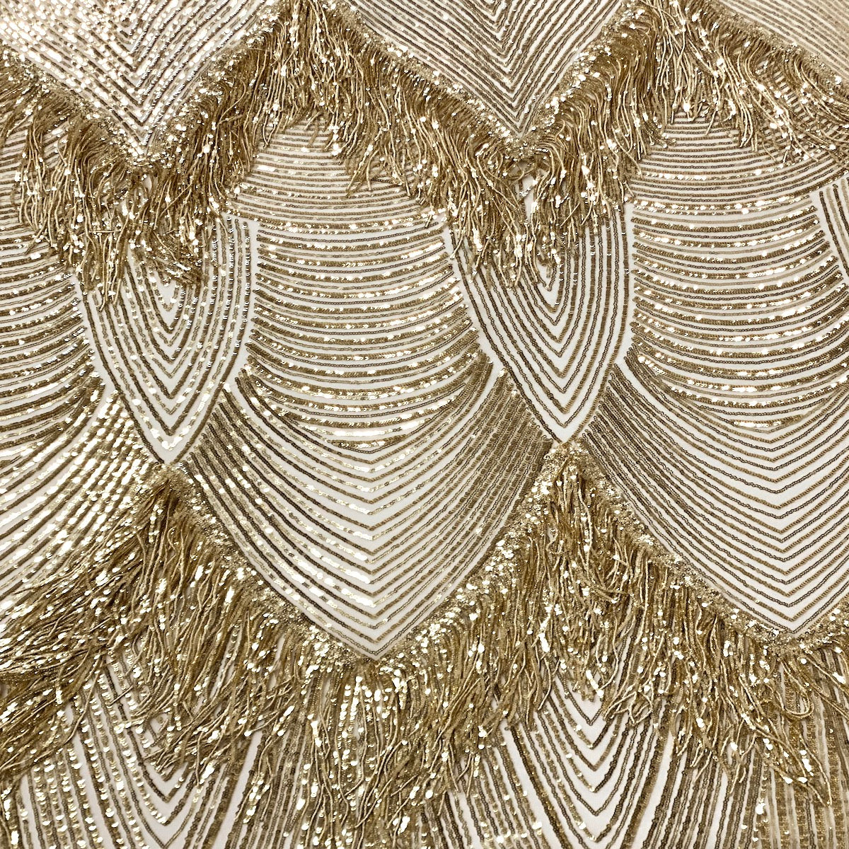 Flamingo Fringe Embroidered Stretch Sequin Fabric - Prismatic Fiber Arts