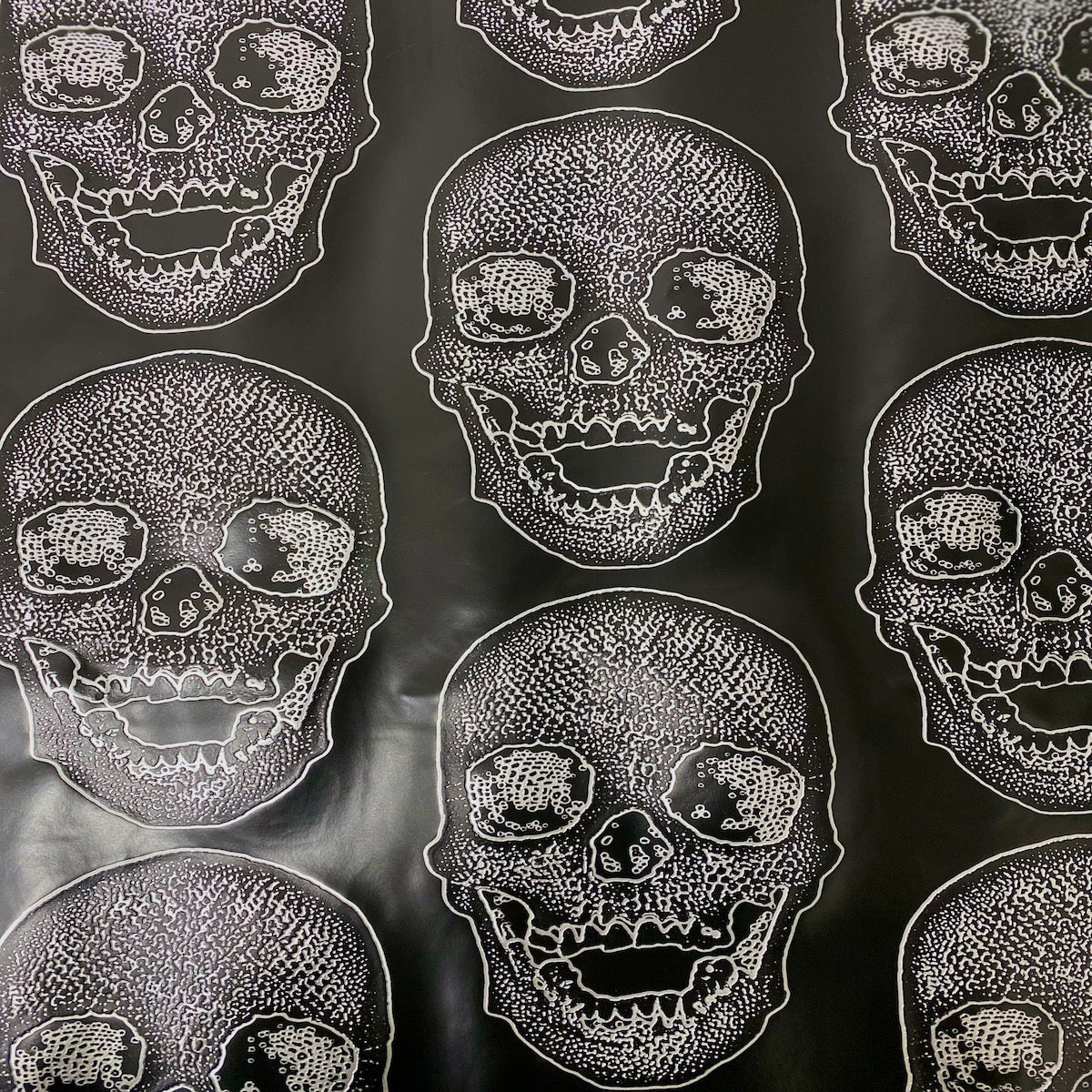 Skeleton Skull Vinyl Fabric - Prismatic Fiber Arts