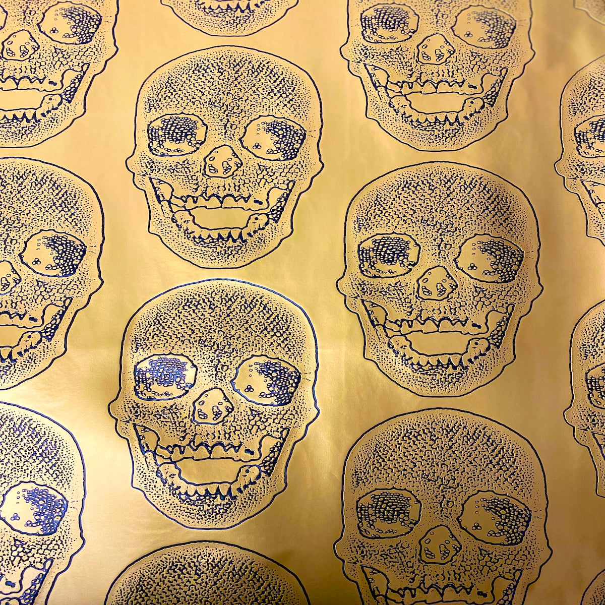 Skeleton Skull Vinyl Fabric - Prismatic Fiber Arts