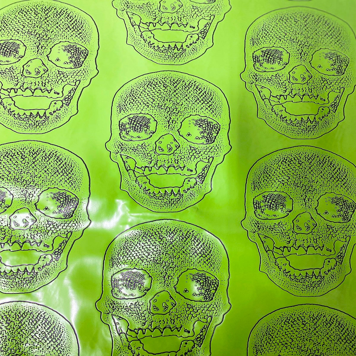 Skeleton Skull Vinyl Fabric - Prismatic Fiber Arts