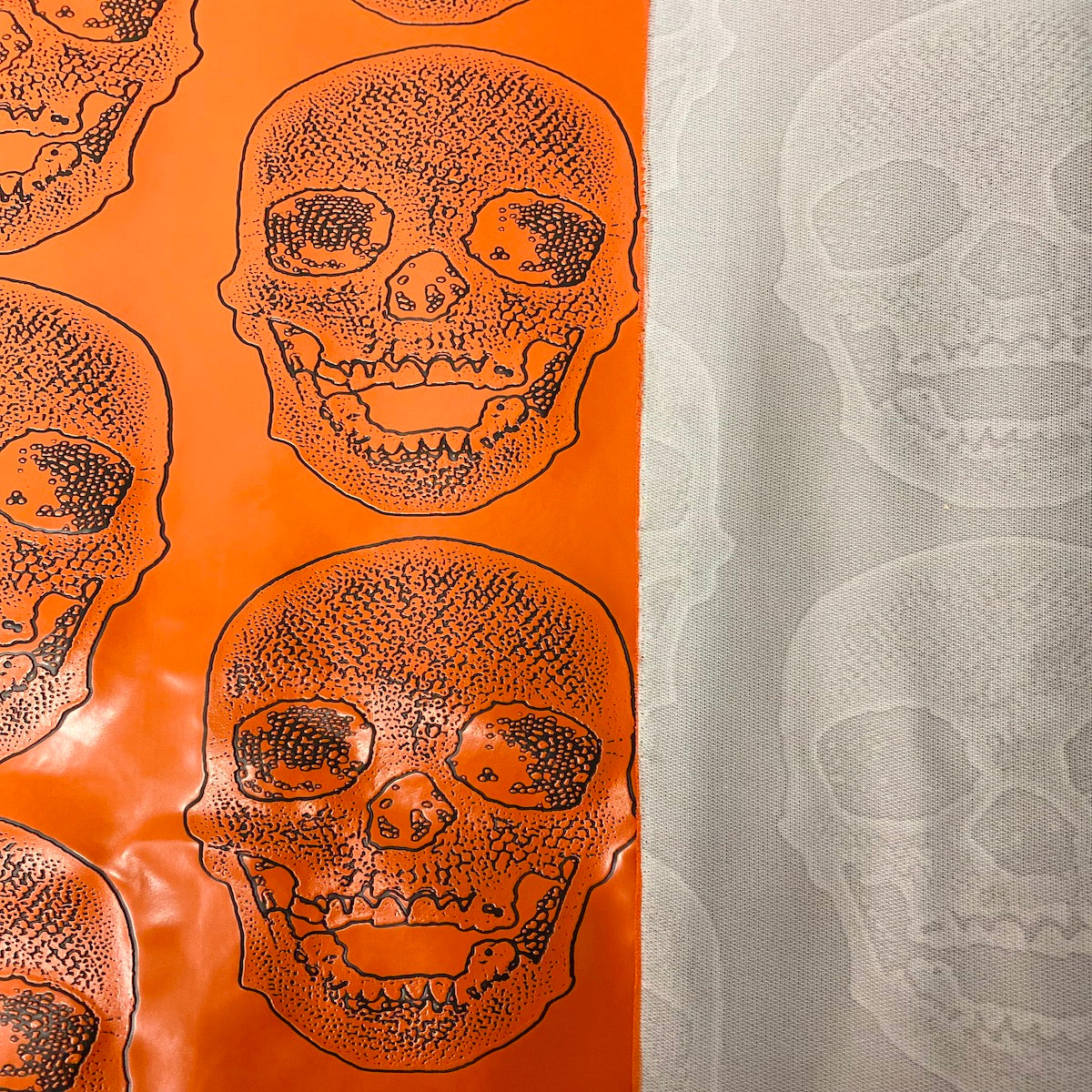 Skeleton Skull Vinyl Fabric - Prismatic Fiber Arts