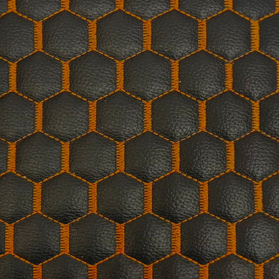 Honeycomb Hexagon Quilted Foam Backed Faux Leather Vinyl Fabric - Prismatic Fiber Arts