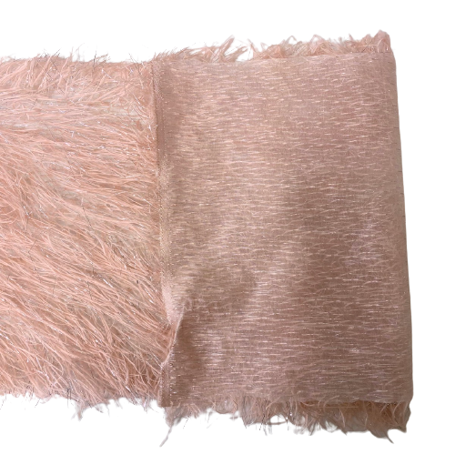 Metallic Faux Fur Tinsel Ostrich Feather Fabric - Prismatic Fiber Arts