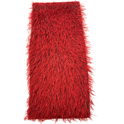 Metallic Faux Fur Tinsel Ostrich Feather Fabric - Prismatic Fiber Arts