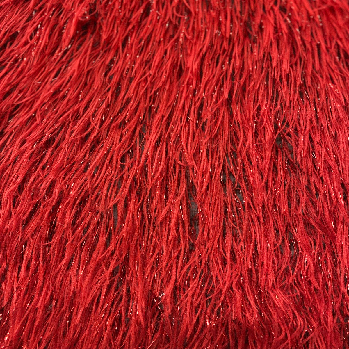 Metallic Faux Fur Tinsel Ostrich Feather Fabric - Prismatic Fiber Arts