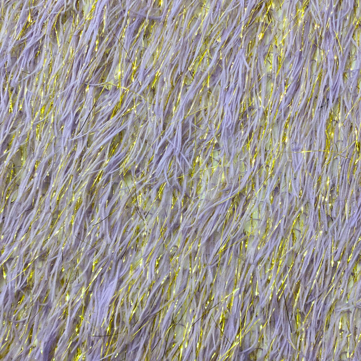 Metallic Faux Fur Tinsel Ostrich Feather Fabric - Prismatic Fiber Arts