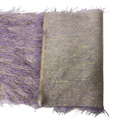 Metallic Faux Fur Tinsel Ostrich Feather Fabric - Prismatic Fiber Arts