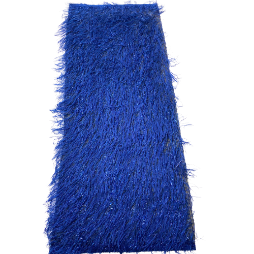Metallic Faux Fur Tinsel Ostrich Feather Fabric - Prismatic Fiber Arts