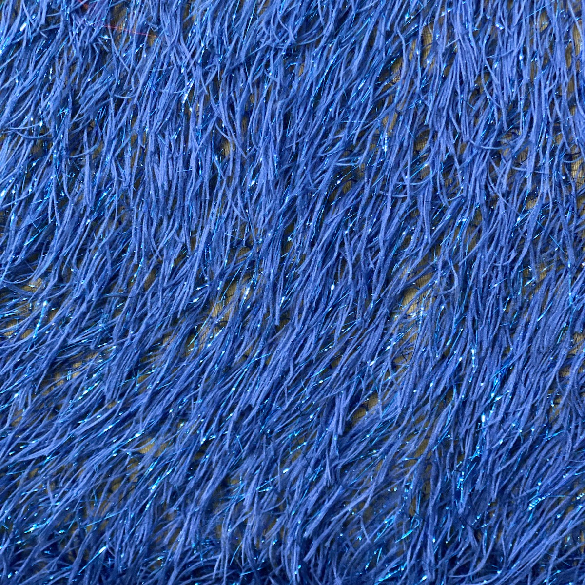Metallic Faux Fur Tinsel Ostrich Feather Fabric - Prismatic Fiber Arts