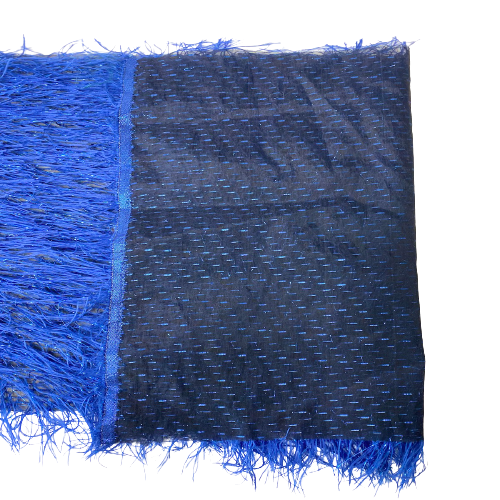 Metallic Faux Fur Tinsel Ostrich Feather Fabric - Prismatic Fiber Arts
