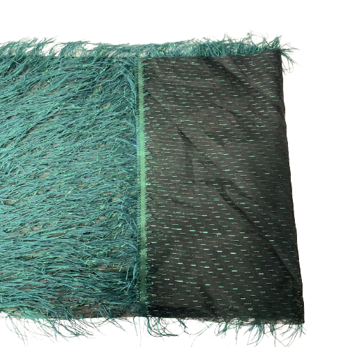 Metallic Faux Fur Tinsel Ostrich Feather Fabric - Prismatic Fiber Arts