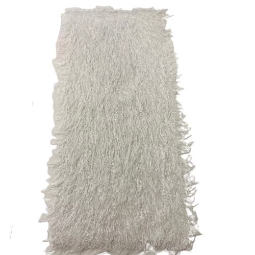 Metallic Faux Fur Tinsel Ostrich Feather Fabric - Prismatic Fiber Arts
