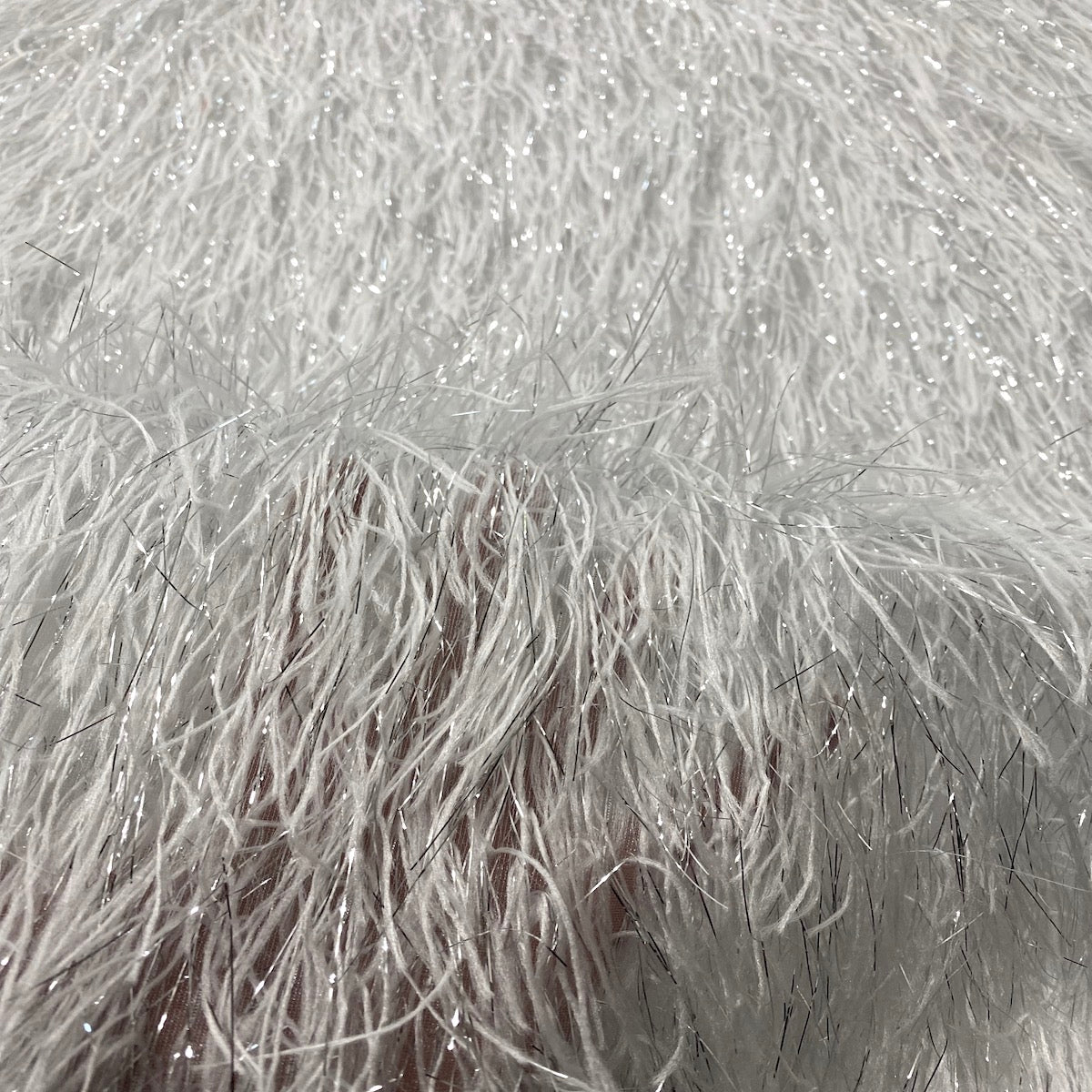 Metallic Faux Fur Tinsel Ostrich Feather Fabric - Prismatic Fiber Arts