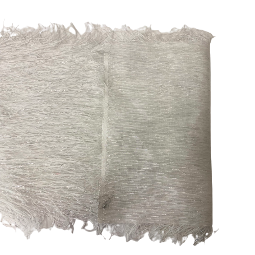 Metallic Faux Fur Tinsel Ostrich Feather Fabric - Prismatic Fiber Arts