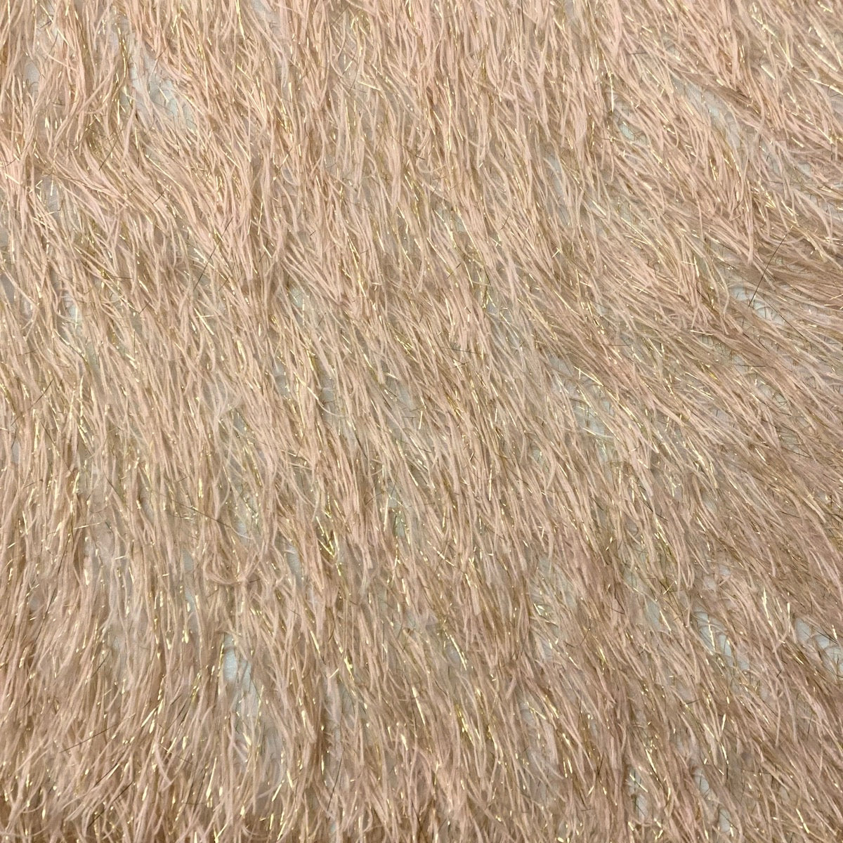 Metallic Faux Fur Tinsel Ostrich Feather Fabric - Prismatic Fiber Arts