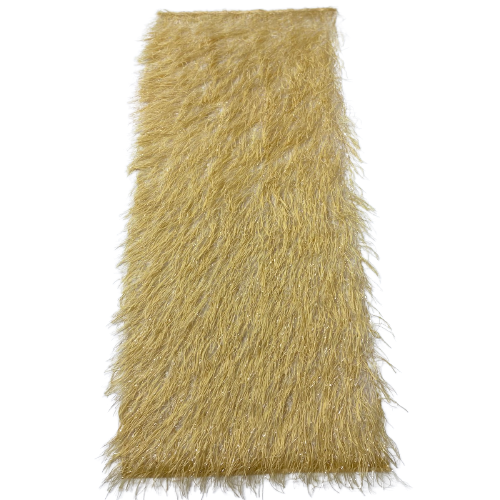 Metallic Faux Fur Tinsel Ostrich Feather Fabric - Prismatic Fiber Arts
