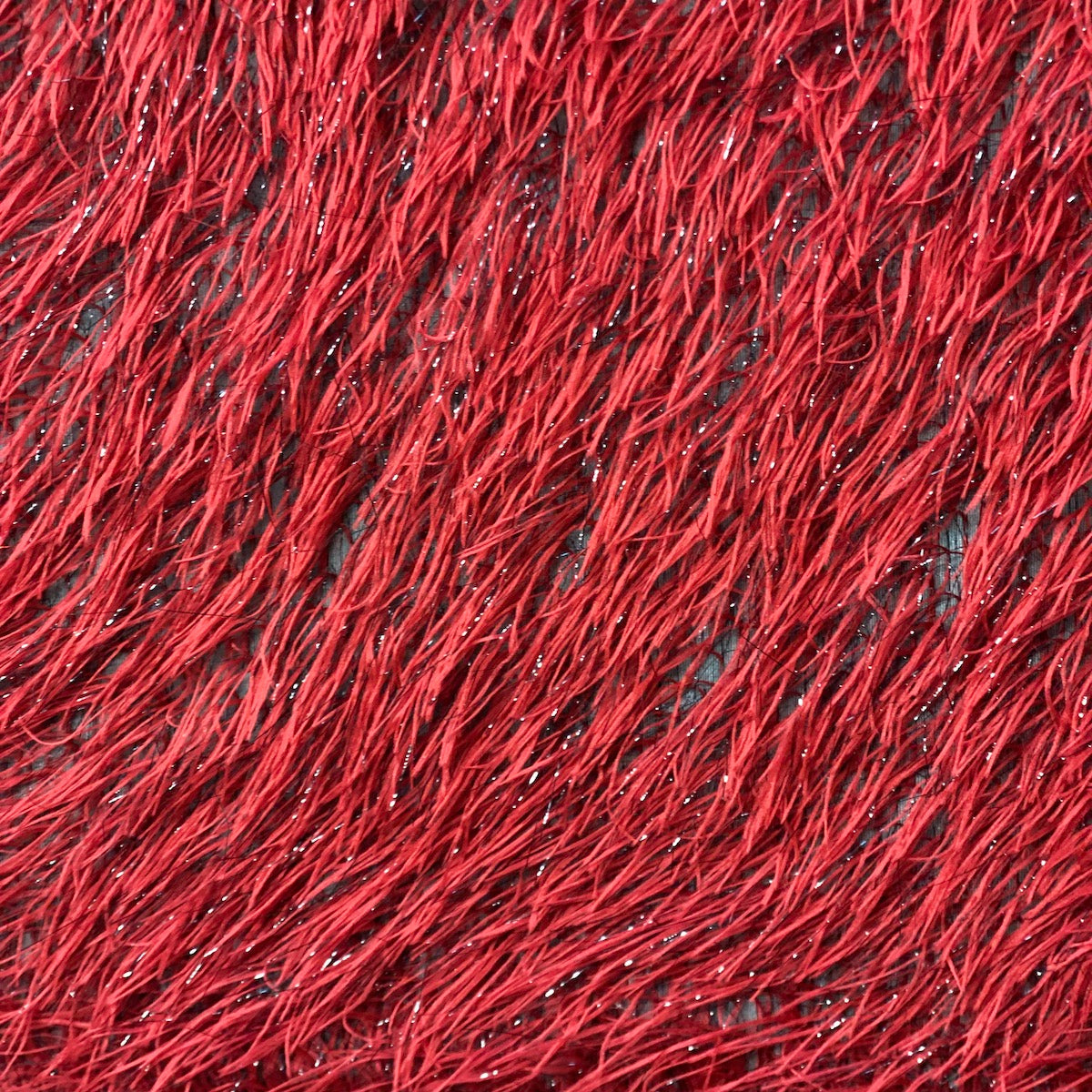 Metallic Faux Fur Tinsel Ostrich Feather Fabric - Prismatic Fiber Arts