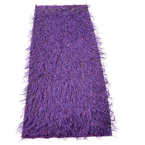 Metallic Faux Fur Tinsel Ostrich Feather Fabric - Prismatic Fiber Arts