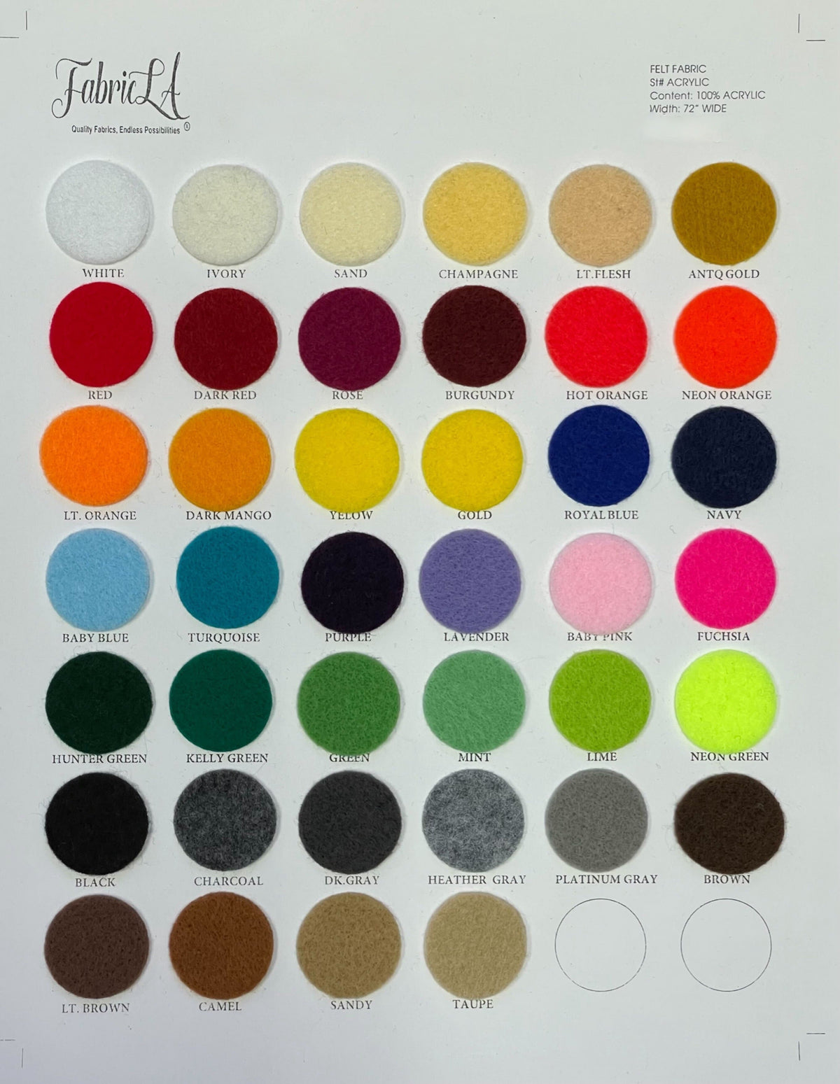 FabricLA Dark Red Acrylic Felt Fabric - 160gms/sq. Yd - 72" Wide | 1.6mm Thick by the Yard - Ideal for Dynamic Crafts and Decor - Prismatic Fiber Arts
