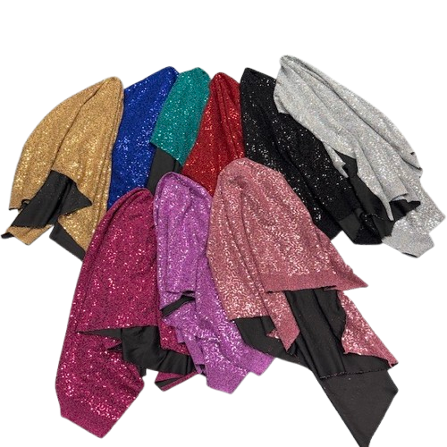 Metallic Lurex Embroidered Stretch Sequins Fabric - Prismatic Fiber Arts