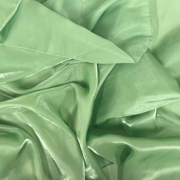 Crystalized Reflective Liquid Faux Silk Chiffon Fabric - Prismatic Fiber Arts