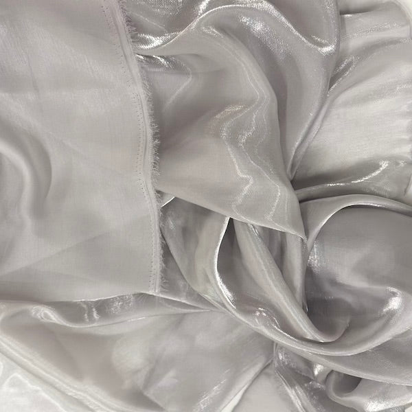 Crystalized Reflective Liquid Faux Silk Chiffon Fabric - Prismatic Fiber Arts