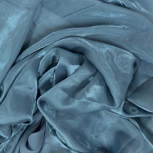 Crystalized Reflective Liquid Faux Silk Chiffon Fabric - Prismatic Fiber Arts