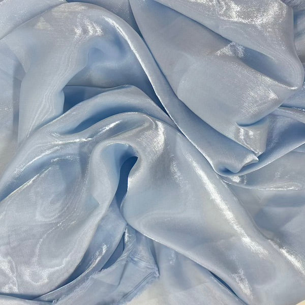 Crystalized Reflective Liquid Faux Silk Chiffon Fabric - Prismatic Fiber Arts